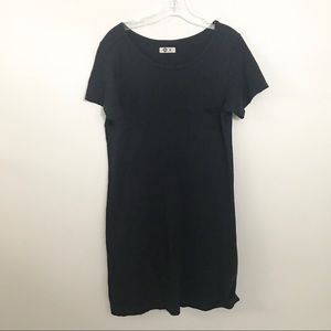 American Giant Black Short Sleeve Knit Mini Dress